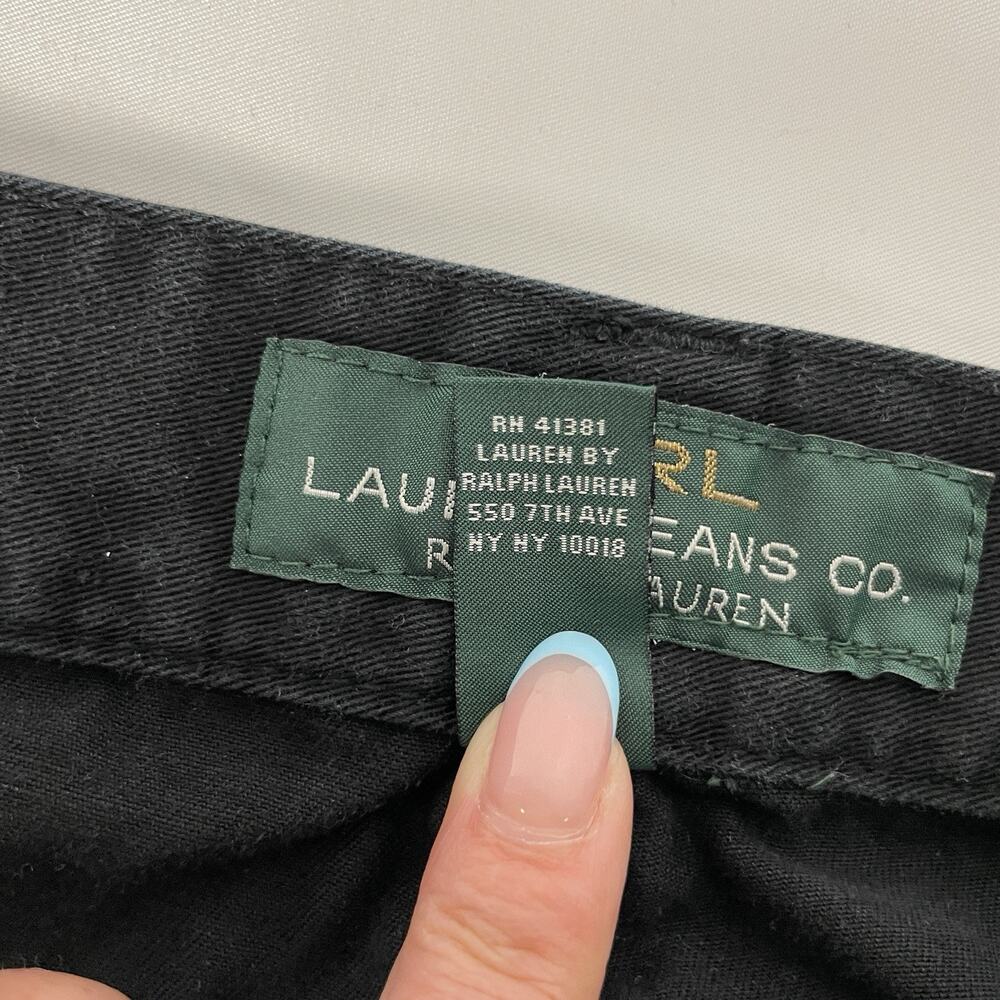 Lauren Ralph Lauren Jeans Co Crop Classic Midcalf Black Jeans Pants Women's Sz 4 - Picture 8 of 11